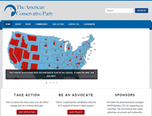 Tablet Screenshot of americanconservativeparty.com